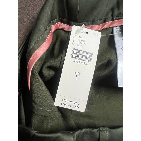 Scotch And Soda Faye High-Rise Tapered Leg Satin Cargo Pant Women's Large NEW - Picture 9 of 16